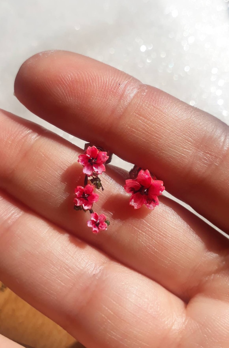 Cherry Blossom / Sakura stud earrings Unique gift image 2