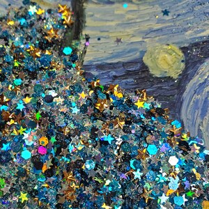 10 gramos de mezcla de purpurina Starry Night: ¡holográfica! - ¡Perfecto para bricolaje y manualidades! -