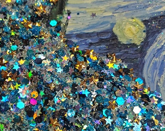 10 grams Starry Night glitter mix- holographic! - perfect for DIY and crafts! -