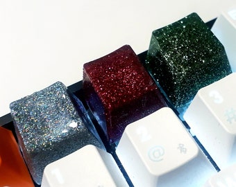 Artisan Keycaps - ESC key - oem and sa profile -  Glitter Edition! Silver, Green, Pink - FREE UK Shipping
