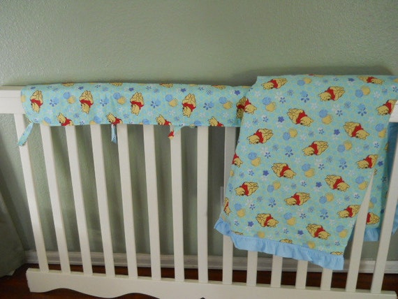 Winnie The Pooh Crib Blanket And Crib Rail Pad Etsy