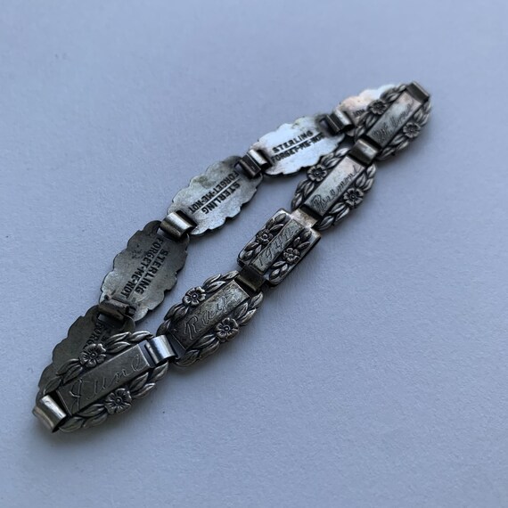 1944 World War II Era Sweetheart Bracelet Forget me not Serling