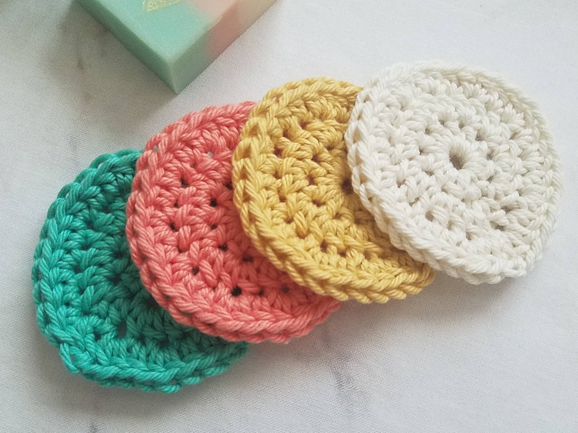 Cotton Facial Rounds, Crochet Face Scrubbies, Makeup Remover Pads ...