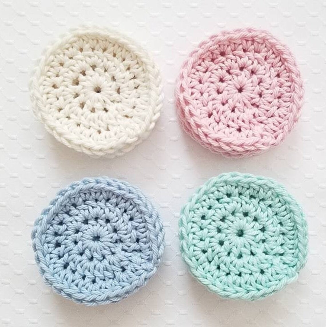 Cotton Facial Rounds, Crochet Face Scrubbies, Makeup Remover Pads ...
