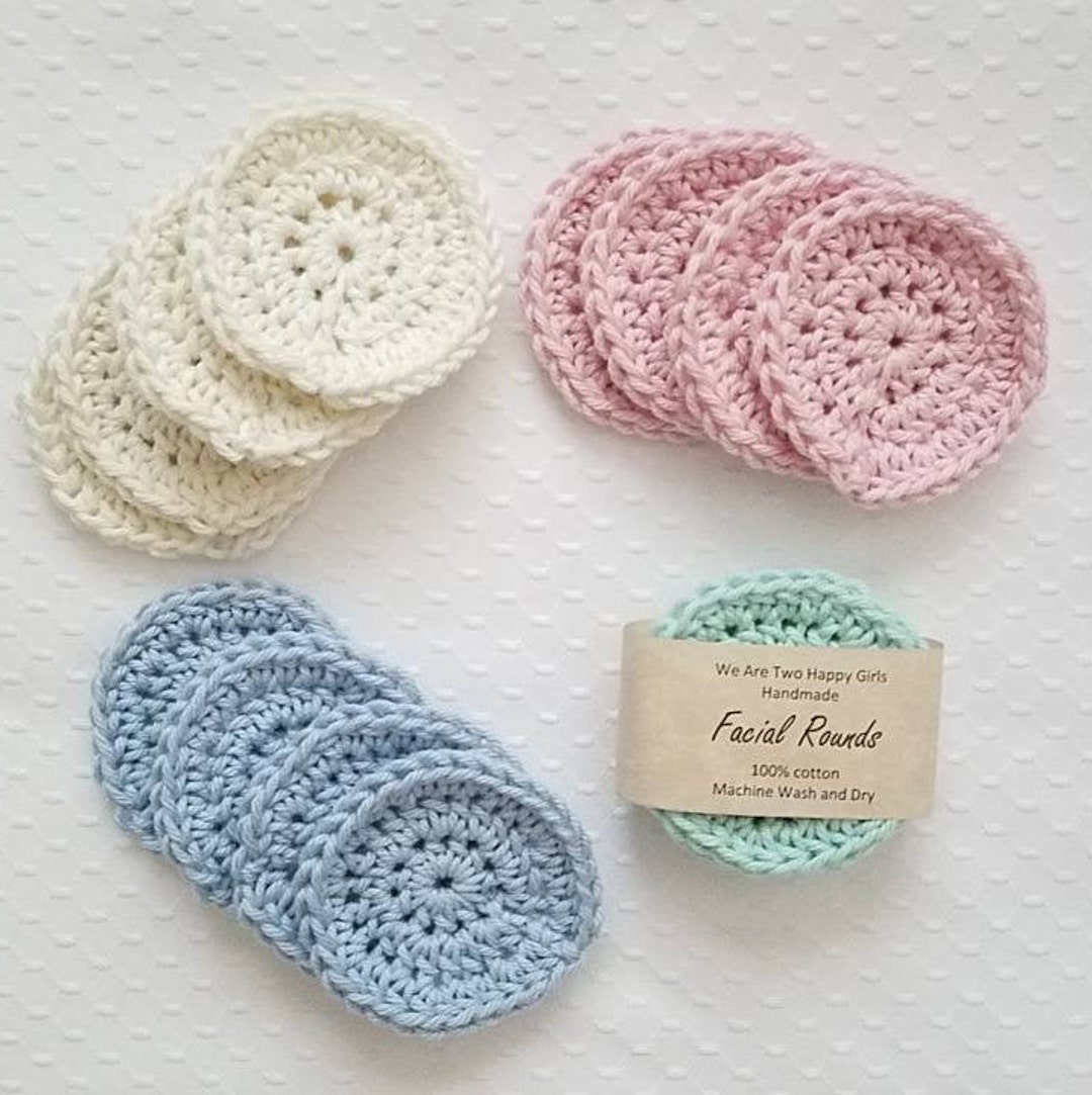 Cotton Facial Rounds, Crochet Face Scrubbies, Makeup Remover Pads ...