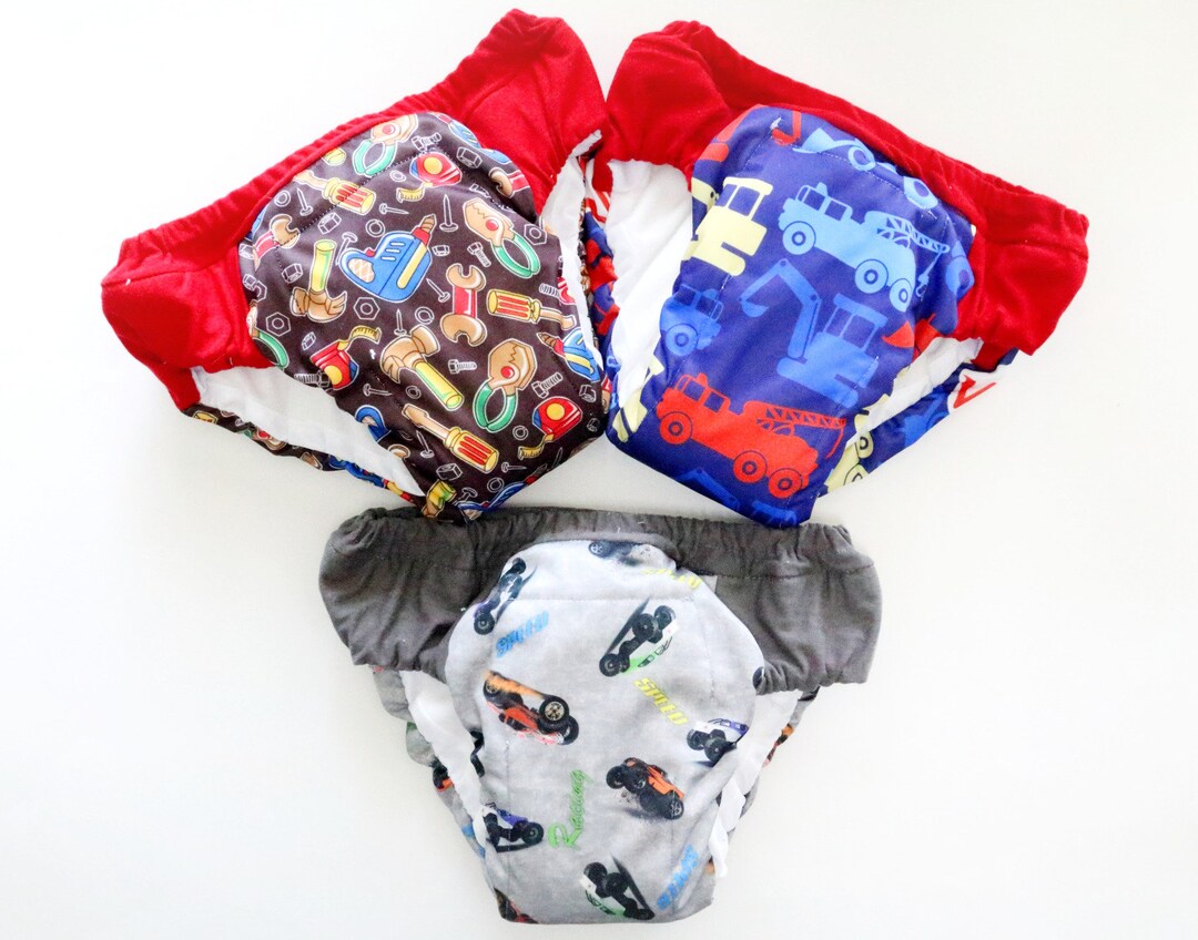 3 Size 9/10 Reusable Cloth Potty Training Pants Heavy Wetter Pull Ups for  Overnight Use 