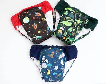 3 Size XXL (7/8) Overnight Cloth Potty Training Undies / Pull Ups for Heavy Wetters
