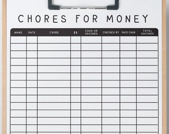 Printable Chore Chart for Kids: Visual Reward Tracker (Digital Download)