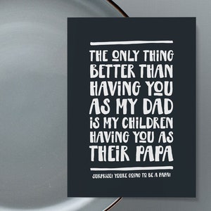 Pregnancy Reveal to Grandpa: New Papa Gift, Digital Announcement (8x10&quot; Digital File)