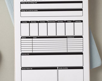 Printable Family Meeting Planner: Neurodivergent Kids Communication Template (PDF Download)