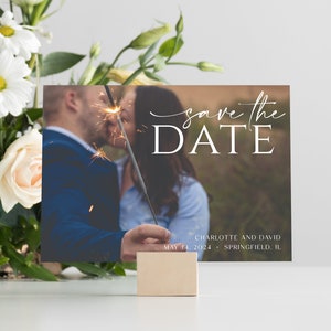 Minimalist Save The Date E-vite Template: Electronic Wedding Invitation (Digital Download)