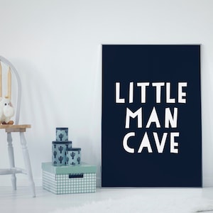 Höhle des kleinen Mannes Druck: Jungen Zimmer Dekor (SVG & PDF)