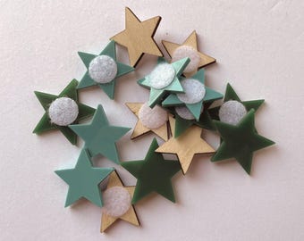 Wooden or Acrylic Reward Stars for Visual Schedule Boards, Replacement or Extra Pieces