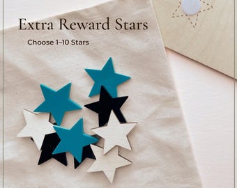 Extra Reward Stars for Visual Schedule Boards | Wooden or Acrylic Replacement Stars