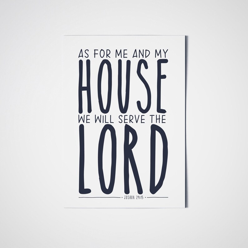 As for Me and My House We Will Serve the Lord Sign Joshua Etsy