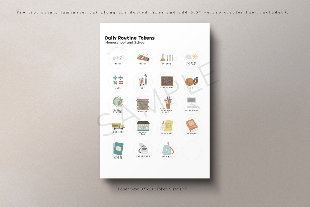 Printable Daily Task and Chore Chart for Kids | Visual Schedule for ...