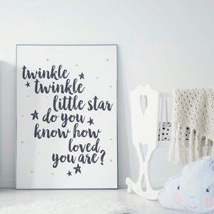 Twinkle Twinkle Little Star Sign | Little Star Baby Shower | Baby Shower Gift | Gender Neutral Baby Gift | Moon And Stars Nursery Sign