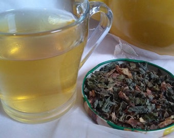 Lemon mint tea, with dried lemon chunks, peppermint and lemon balm. Healthy and home grown organic from my wild garden here in Turkey.