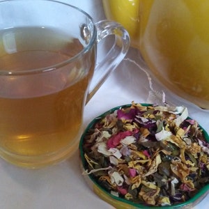 Rose, mint & myrtle tea. Healthy and home grown organic from my wild garden here in Turkey.