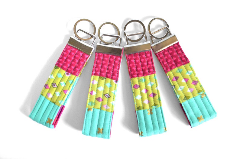 Womens Stocking Gift for Teacher Key Chain Wristlet Girls Key Chain Keyfob Pink Wrist Lanyard Small Gift for Her Unique Keychain Key Fob