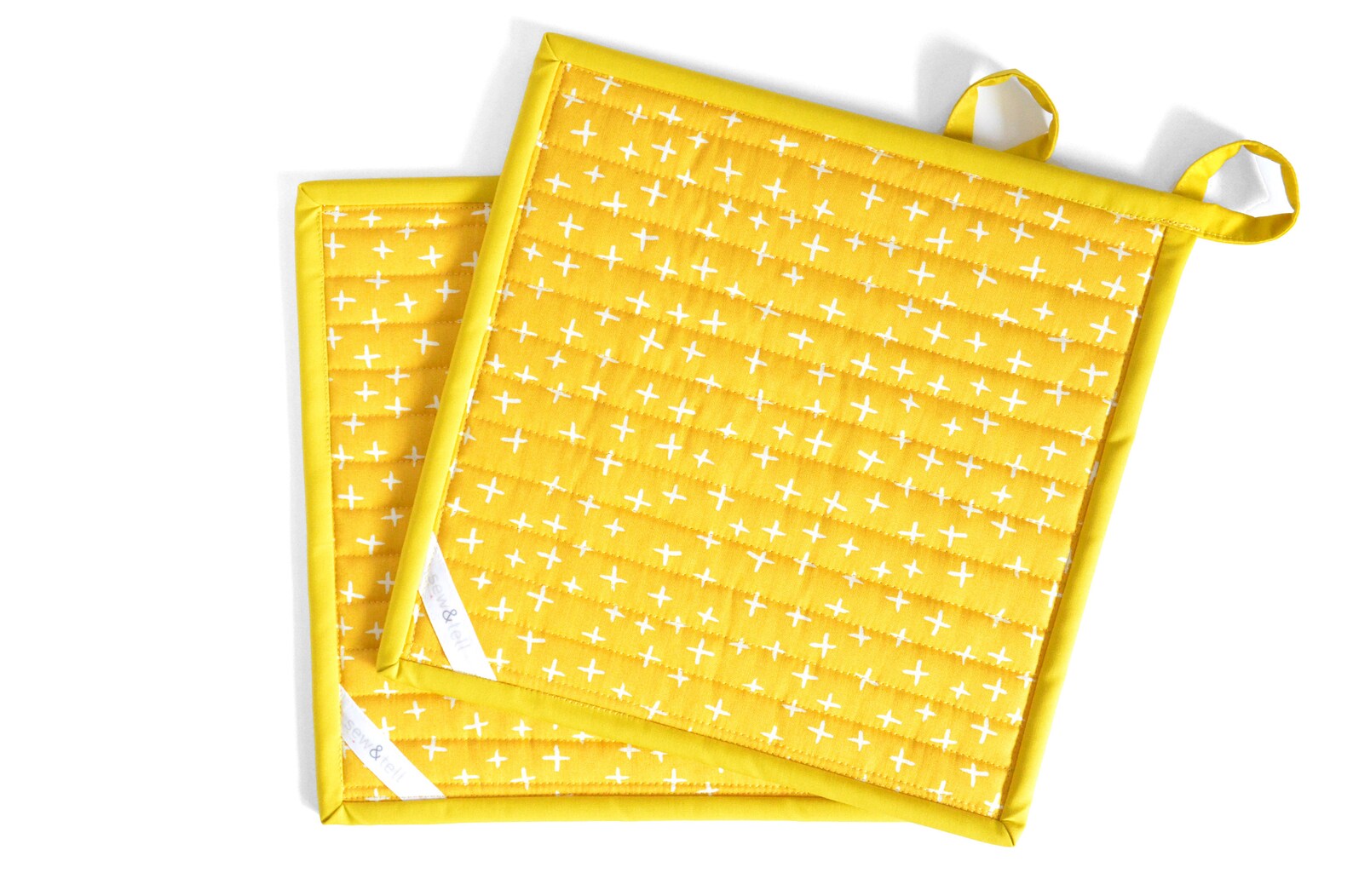 Yellow Potholder Set Kitchen Hot Pads Hostess Gift for Chef Etsy Canada