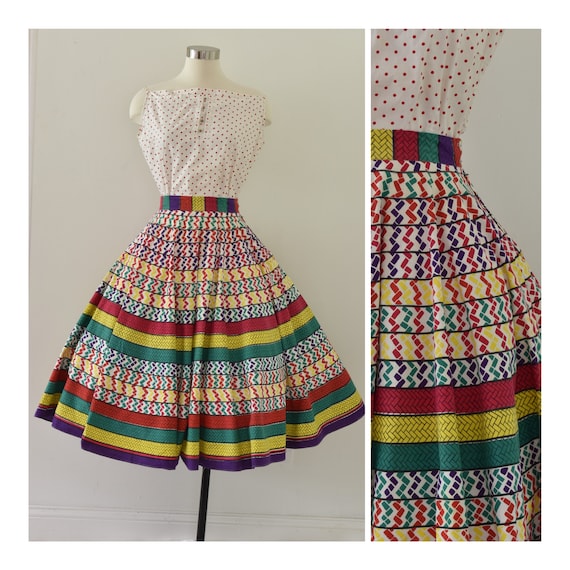 Vintage 1951 Circle Skirt by Madalyn Miller - Hand