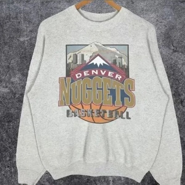 Vintage 90s Denver Nuggets shirt, Denver Basketball Hoodie, Vintage Basketball Fan Shirt, Denver Nuggets Fan Gift, Basketball Unisex Tee