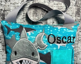 Personalized Shark Tooth Fairy Pillow: Embroidered Pocket Pillow