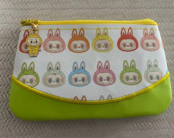 Handmade Bubu Bag/Purse with Charm, Fully Lined, Zippered, Embroidered