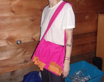 pink messenger bag