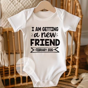 Custom Pregnancy Announcement Shirt - Sibling Pregnancy Reveal - Announcement to Parents Grandparents Dad - We Are Getting a New Friend