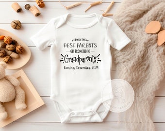 Personalized Pregnancy Announcement Reveal to Grandparents, Promoted to Grandparents, The Best Parents Get Promoted, Custom Announcement