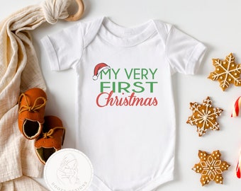 My Very First Christmas Baby Shirt, First Christmas Baby Outfit, Baby Boy or Girl First Christmas Gift