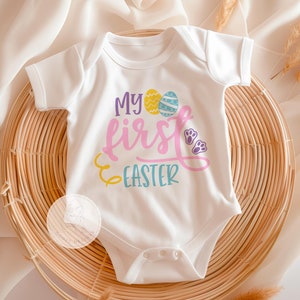 My First Easter Baby Girl Bodysuit, First Easter Outfit, Newborn Girl Easter Romper, Easter Baby Girl Gift