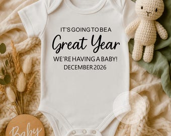 Custom Pregnancy Announcement - Personalized Baby New Years Pregnancy Reveal - It's Going to be a Great Year