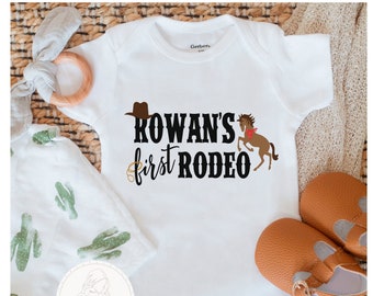 First Rodeo Birthday Shirt, My First Rodeo Onesies ®, Personalized Rodeo Birthday Outfit, Western Cowboy Theme First Birthday Party