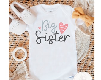 Body de Irmã Mais Velha®, Camiseta de Irmã Mais Velha, Camisetas Fofas para Irmãos, Roupa de Irmã Mais Velha, Vai ser Irmã Mais Velha, Camiseta Raglan para Meninas