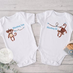 Zwillingsbodysuits, Zwillings-T-Shirts, süße Zwillings-Baby-Outfits, süße lustige Zwillingsgeschenke