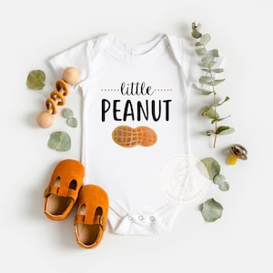 Little Peanut Baby Bodysuit, Peanut Shirt for Toddler, Food Baby Clothes, Funny Unisex Baby Shower Gifts, Peanut Baby Gifts