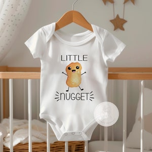 Little Nugget Baby Bodysuit - Chicken Nugget Baby Shirt - Funny Little Nugget Baby Clothes - Unisex Baby Shower Gift