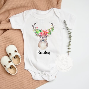 Deer Onesie Oh Deer Onesie Baby Name Onesie Personalized Baby Gifts Baby Shower Gift Boho Baby Clothes Baby Girl Oh Deer Onesie Etsy UK