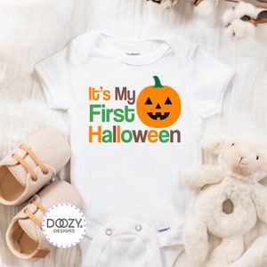 My First Halloween Onesie®, My 1st Halloween Pumpkin Outfit for Boy or Girl, Halloween Pumpkin Baby, Halloween Baby Clothes