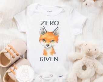 Zero Fox Given Onesie ®, Prezenty dla niemowląt z lisem, Zabawna koszulka z lisem, Urocze ubranka dla niemowląt w stylu boho, Prezent na baby shower dla chłopca, Prezent dla małego lisa