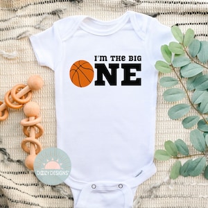 First Birthday Boy, Basketball Onesie ®, The Big One Birthday Shirt, Cake Smash Outfit, Baby Boy Birthday Gift