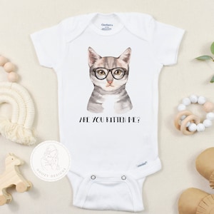 Cat Baby Onesies ®, Funny Cat Baby Clothes, Cat Lover Baby Shower Gift, Are You Kitten Me?