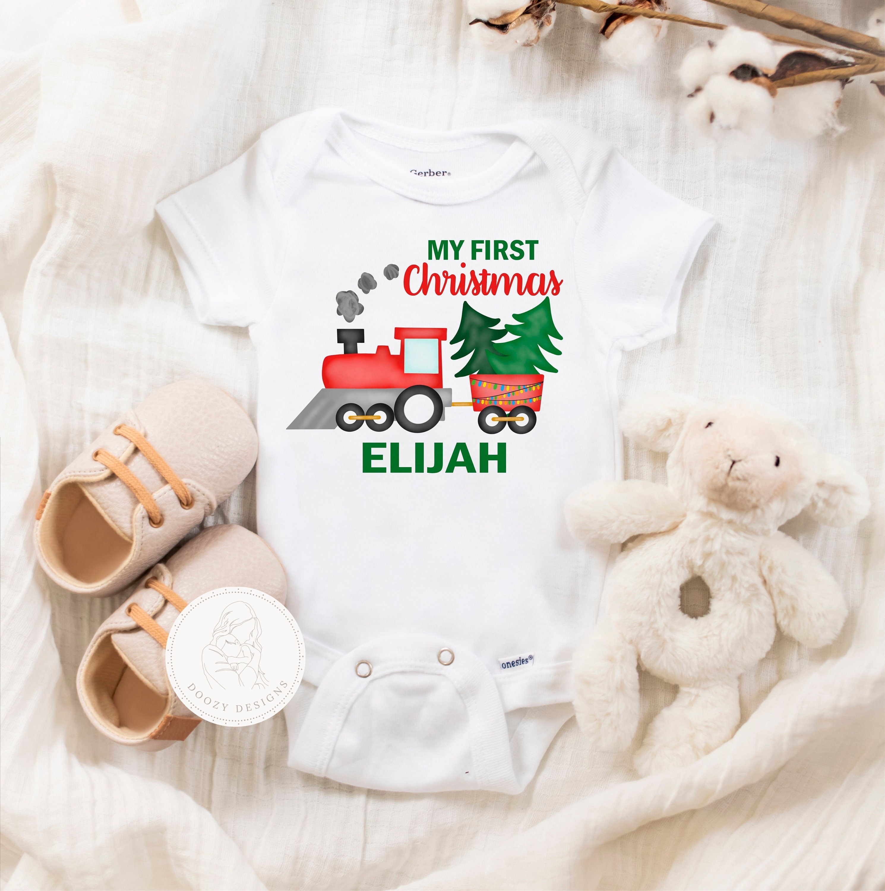 Baby boy sale first christmas onesie