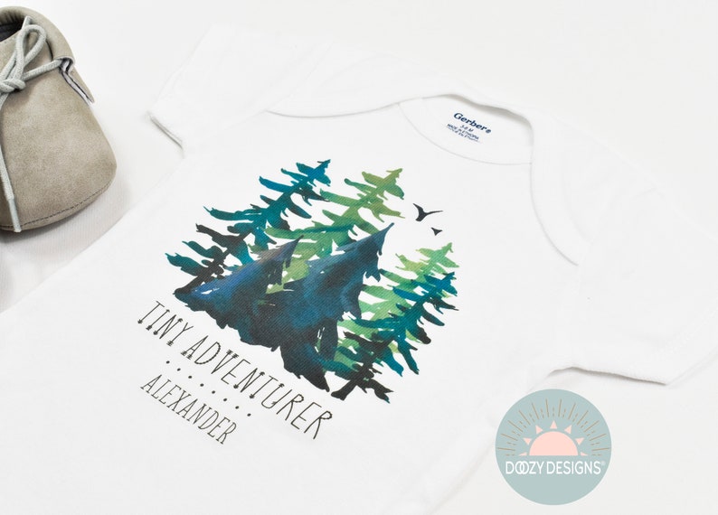 Tiny Adventurer Onesie ® Mountain Baby Clothes Camping Etsy