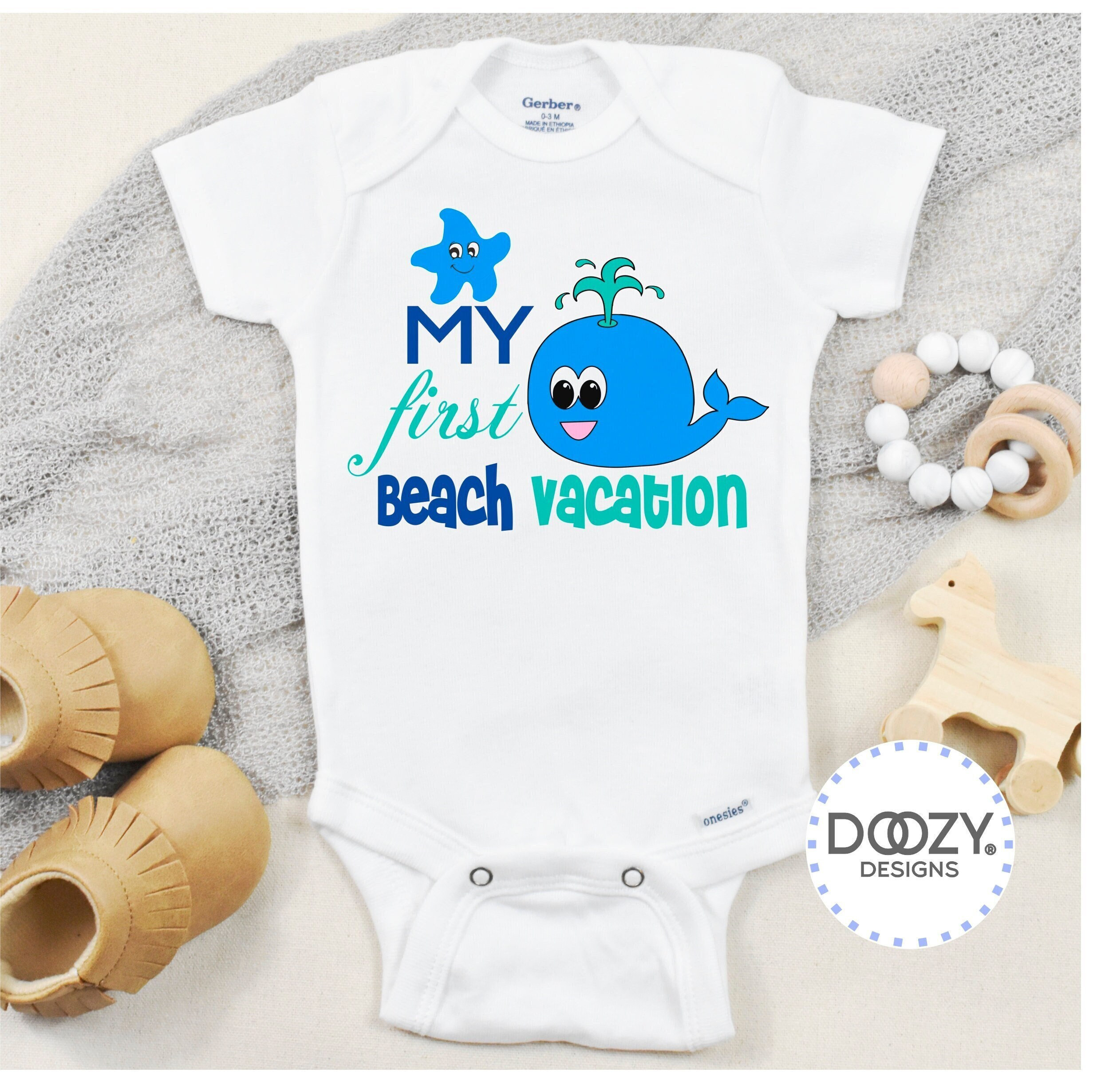 Summer Onesie Decorating Kit, Beach Baby Onesie Iron On Transfers