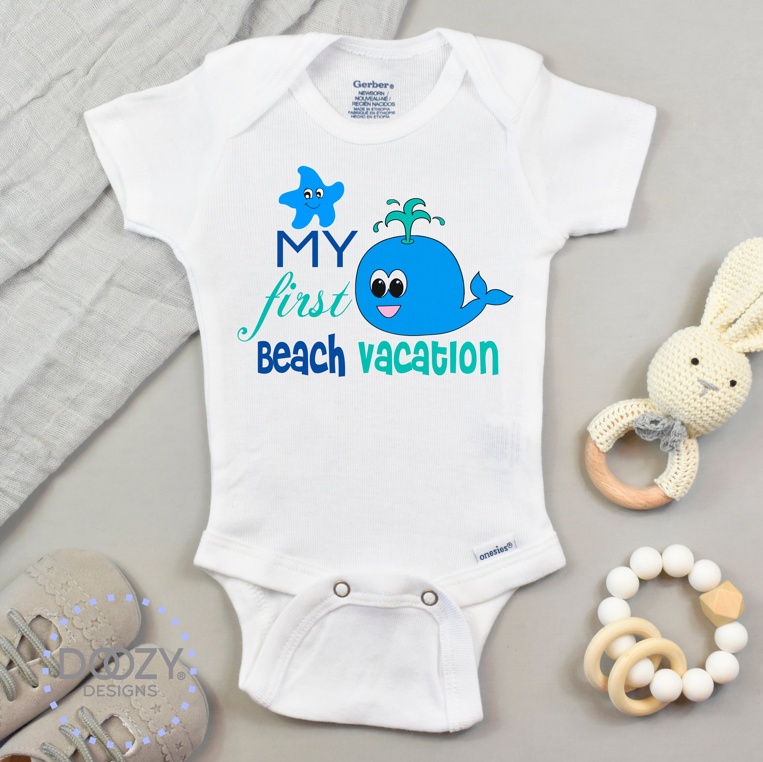 Beach Baby Onesie ® Summer Baby Outfit Whale Baby Clothes Etsy