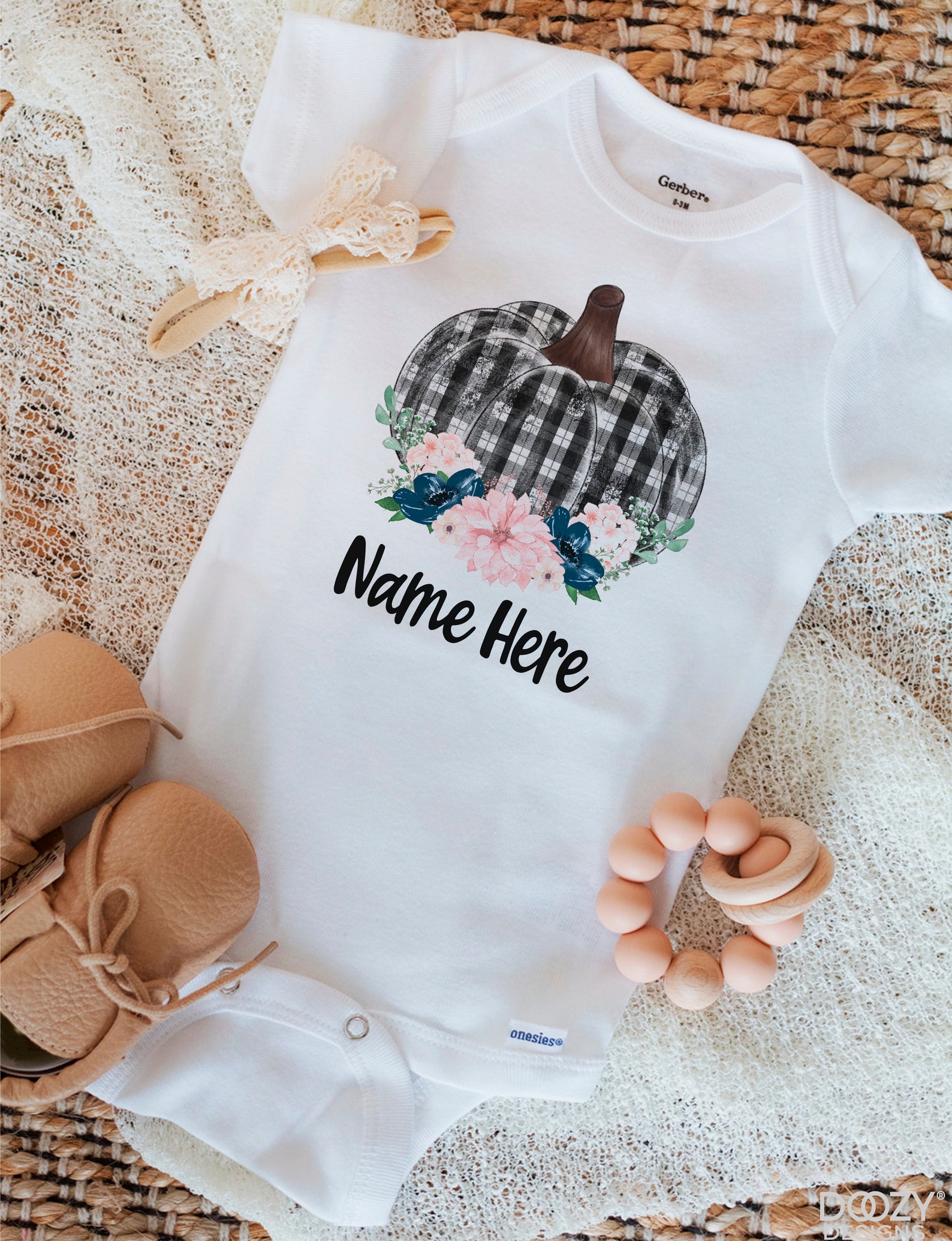 Pumpkin Onesie ® Girl Fall Baby Girl Outfit Baby Girl Floral Etsy